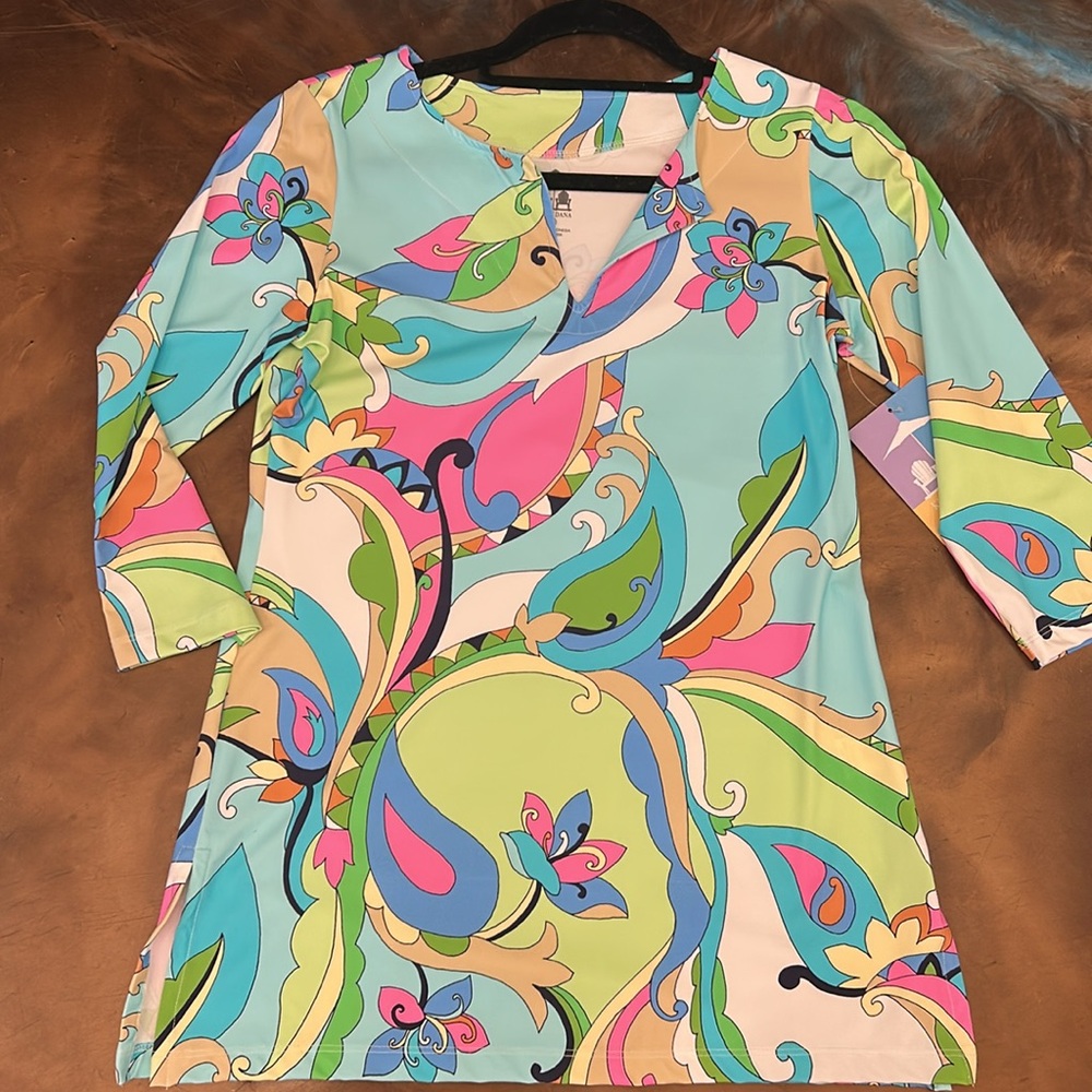 Kenny Dana como aqua pink Tunic UPF 50 NEW